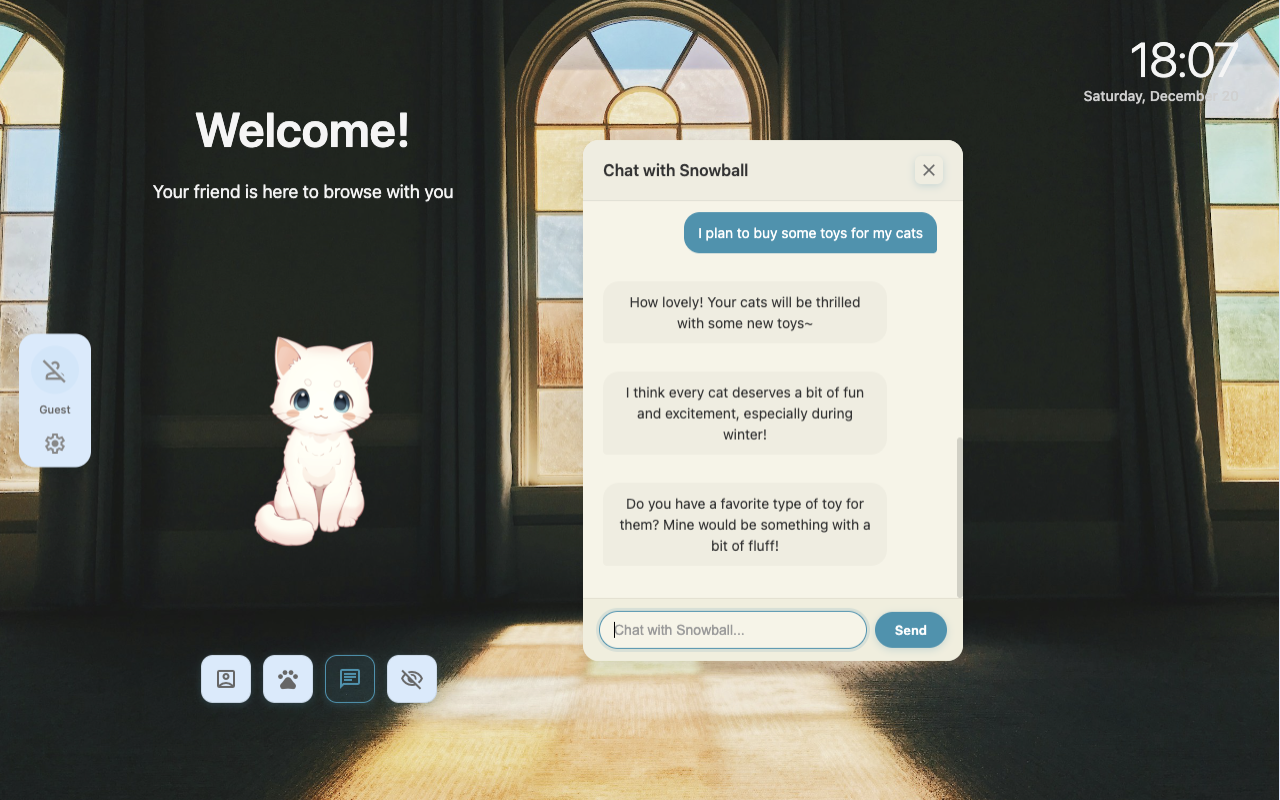 Chat with your Varie Mate companion